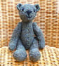 Handmade 8 Grey-Green Teddy Bear Knitted in 100% Wool