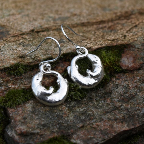 Otter Earrings Large