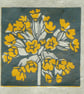 Cowslip mini linocut print - Image 1