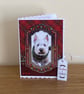 5" x 7" Handmade Cute West Highland White Terrier Christmas Card