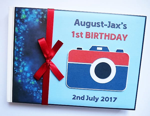 Blue Camera birthday guest book, Picture Perfect Birthday, selfie party