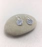 Hammered Small Sterling Silver Circle Disc Earrings
