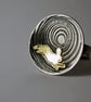 Rabbit hare illusion ring - sterling silver and brass ring - mixed metal ring - Image 2
