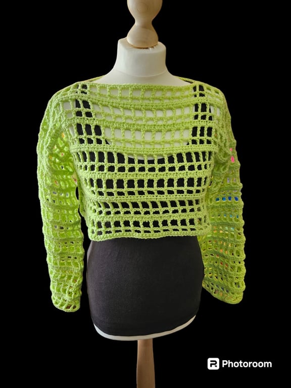 Crochet Mesh Cropped Top