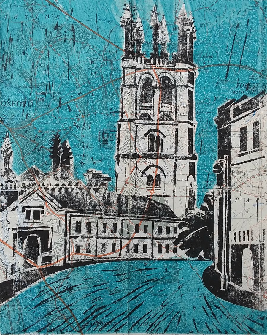 Magdalen tower Oxford (on Oxford map)