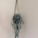 Handmade Crochet Plant Hanger - Rustic Hanging Plant Holder - Boho Home Decor