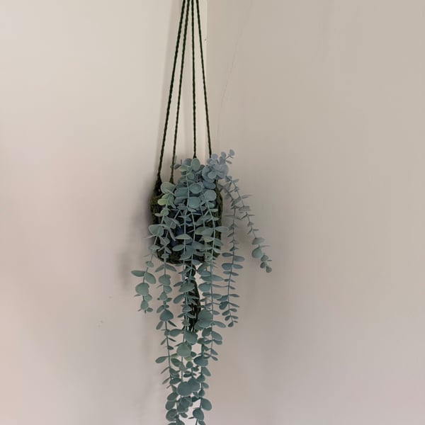 Handmade Crochet Plant Hanger - Rustic Hanging Plant Holder - Boho Home Decor
