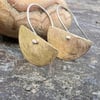 Brass Half Moon Dangle Earrings