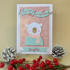 Handmade daughter Christmas Card