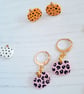 Halloween patterned pumpkin earrings, choose your colour and pattern - Image 4