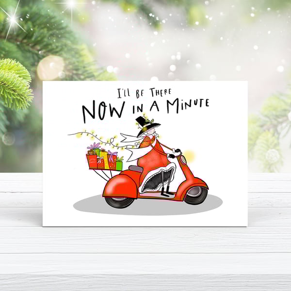 Welsh Christmas card, Welsh lady Christmas card, Festive Welsh card