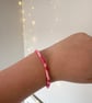 Pink Single Seed Beaded Bracelet - Image 2