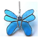 Butterfly Stained Glass Suncatcher Turquoise