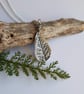 Yarrow Leaf Necklace - Oxidised Fine Silver