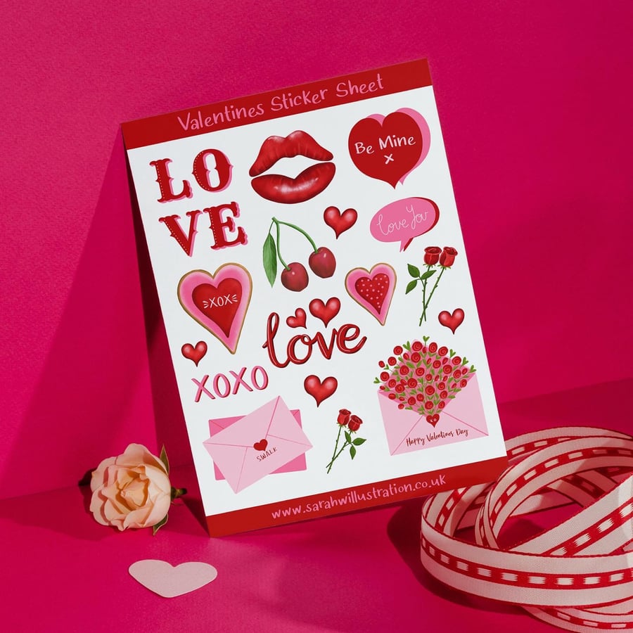 Valentines Sticker Sheet