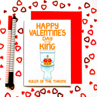 Funny Valentine’s Day Card, Toilet Humor Card for Husband, Boyfriend