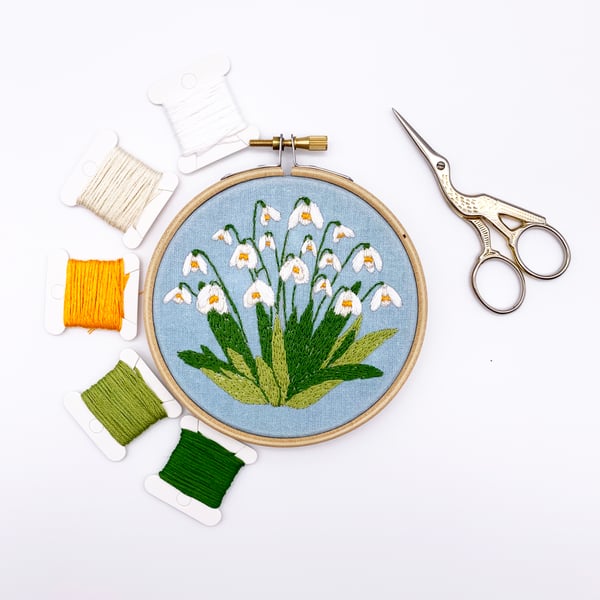 Snowdrop Embroidery Kit - Hand Embroidery Kit
