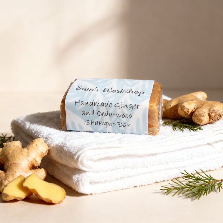 Handmade Ginger and Cedarwood Shampoo Bar