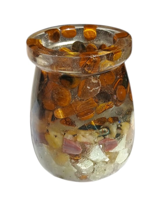 Tiger's Eye Sunward Guardian Mini Vase