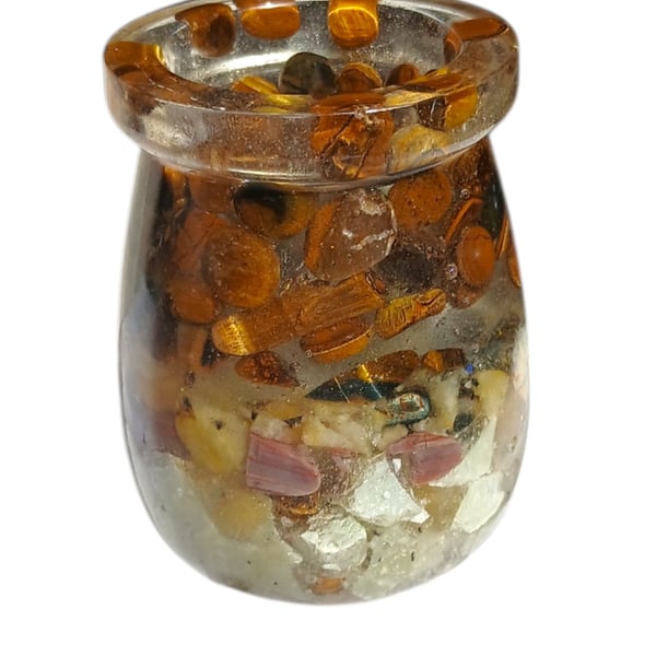 Tiger's Eye Sunward Guardian Mini Vase