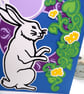 Moonlight Rabbit Paper Cut Art Card - Image 3