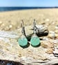 Sterling Silver Faceted Amazonite Earrings - Beautiful 