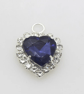 (P040S navy blue) 10 pcs, 14mm Crystal Pendants