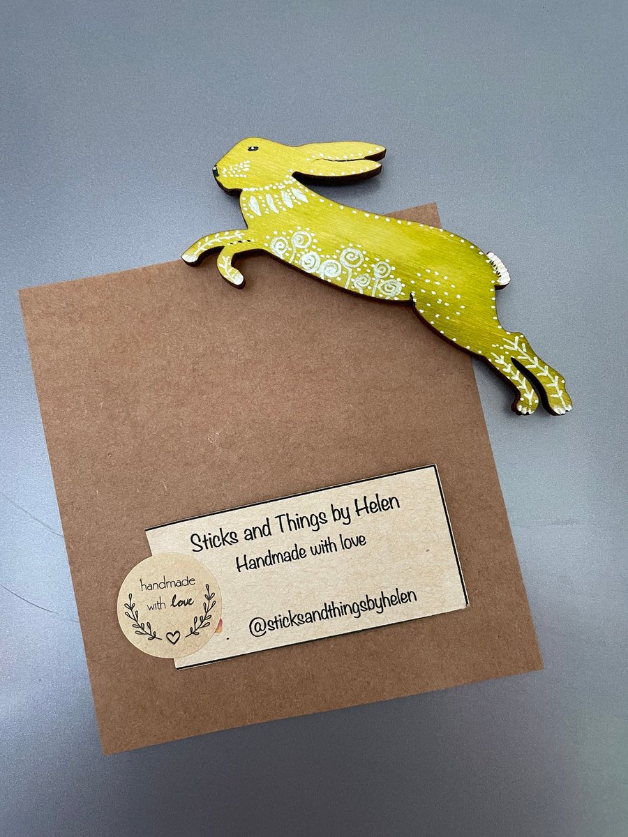 Leaping Hare Fridge magnet, memo magnet 