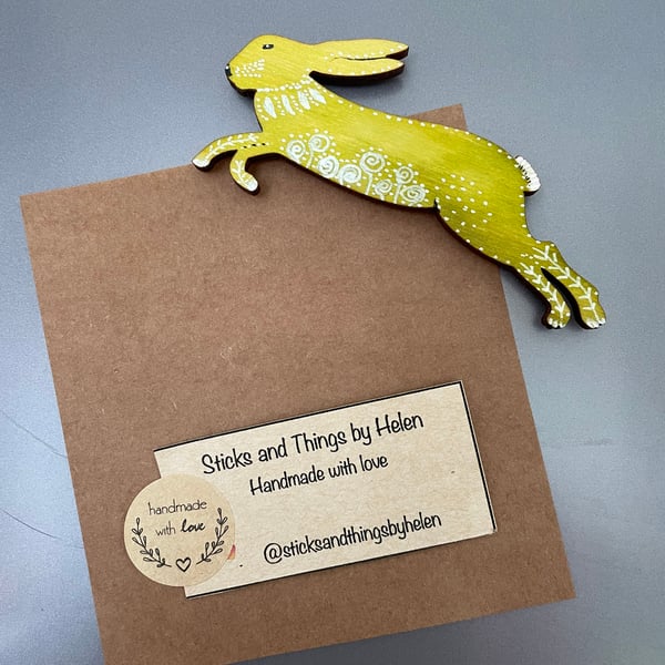Leaping Hare Fridge magnet, memo magnet 