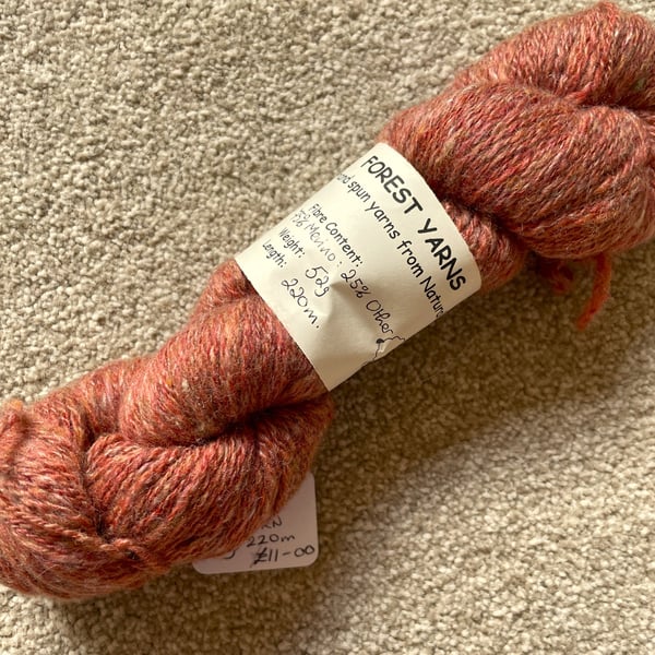 HANDSPUN MERINO BLEND YARN, HAND DYED, 52g