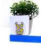 Handmade Cross Stitch 5th Birthday Card Featuring Colourful Embroidered  - Image 6