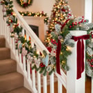 Sustainable Heart Bunting ,Handmade Christmas Decor 