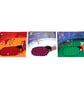 British Wildlife Set of 3 12" landscape prints, cute seasonal animal nursery art - Image 3
