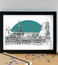 Ayr Skyline Art Print - Image 1
