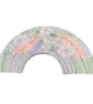 Hand Painted Floral Original art canvas on a rainbow arch shape approx 16” - Image 2