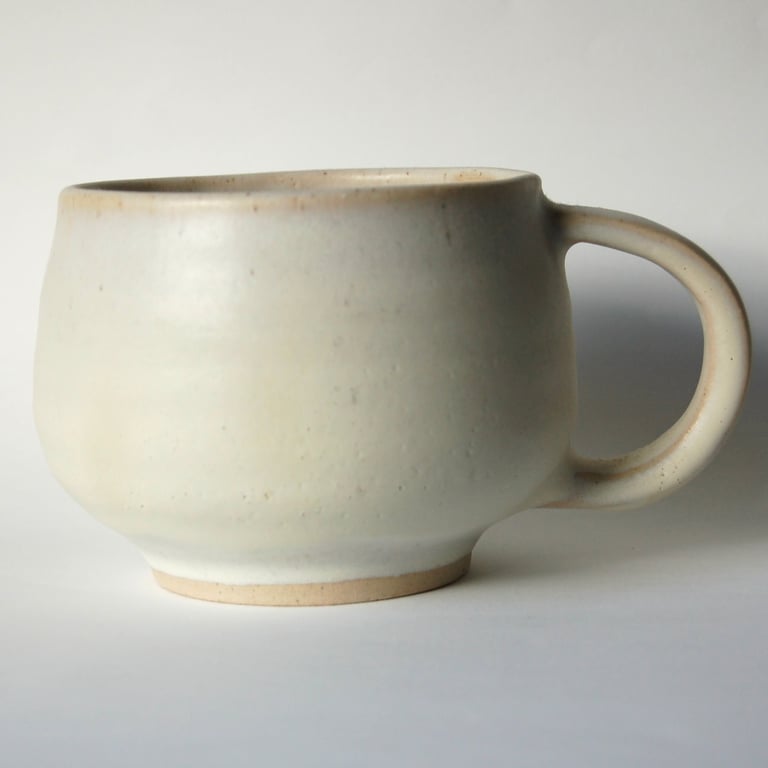 Large contemporary handmade mug with generous handle