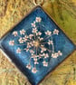 Real flower and leaf Pendant in blue  - Image 4