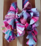 Pink, Ruffled, Knitted Scarf - One-of-a-Kind Scarf, Wearable Art