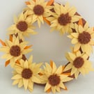 Autumn sunflower wreath 