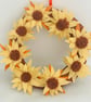Autumn sunflower wreath 