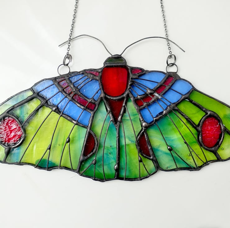 Forest Moth Stained Glass Art Suncatcher Folksy
