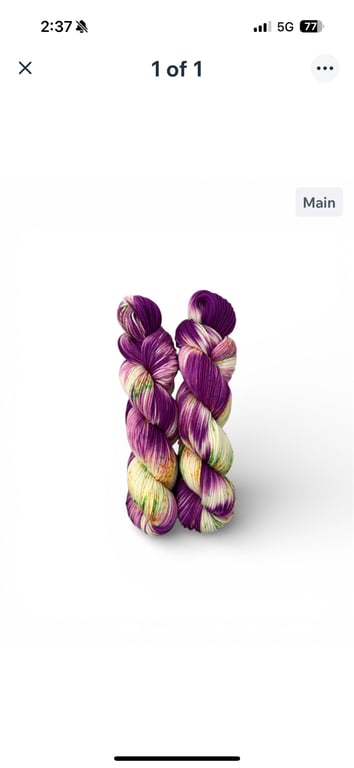 Hand dyed sock yarn