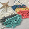 Cute half mandala macrame wall hanging in a selection of custom colours, boho