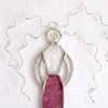 Stained Glass Mermaid Suncatcher - Handmade Hanging Decoration - Pink