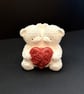 2 bears with rose heart