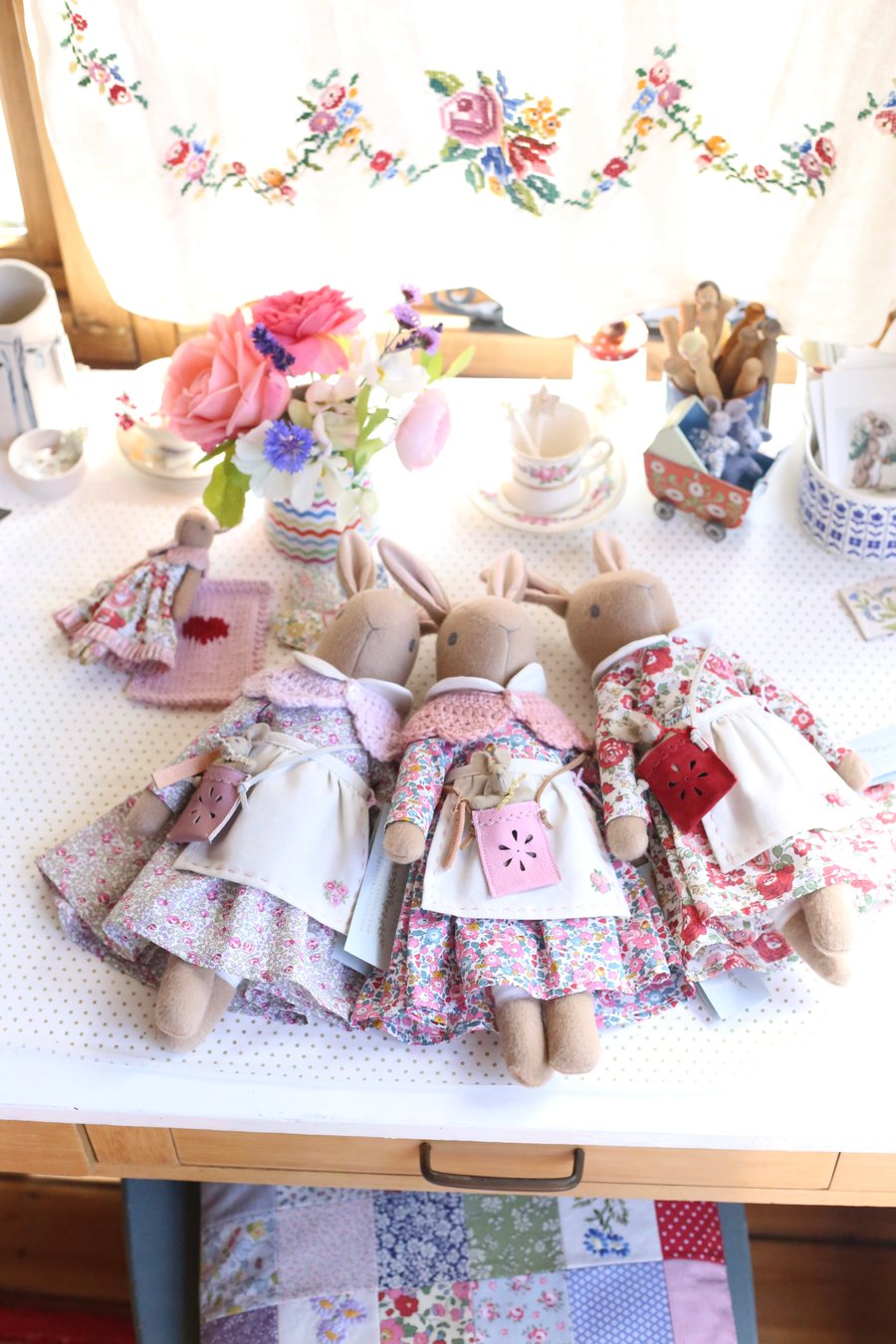 Heirloom Liberty Bunny - Medium size made to order