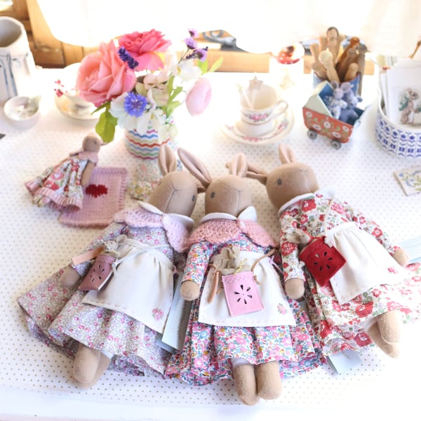 Heirloom Liberty Bunny - Medium size made to order