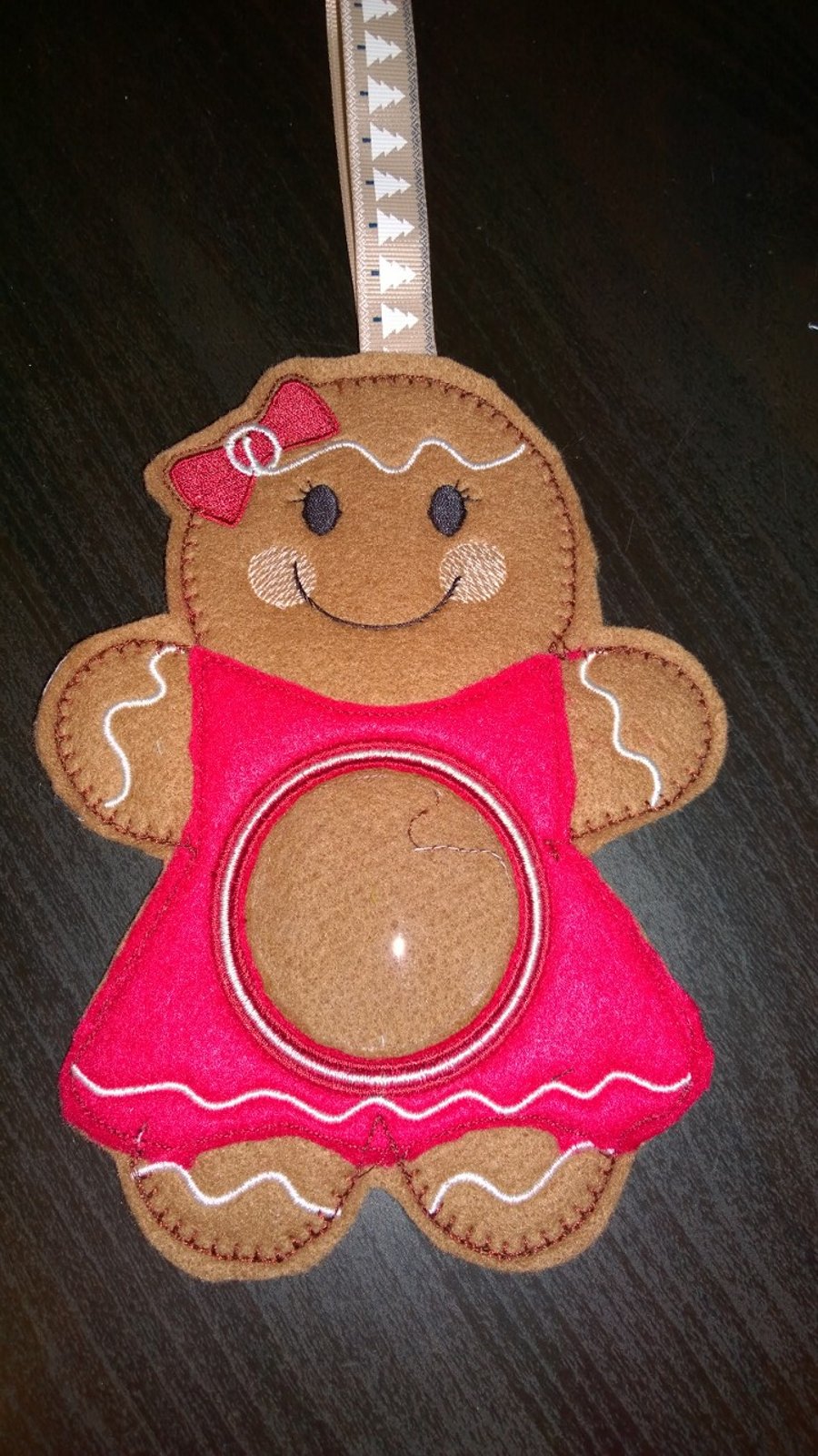 Gingerbread Girl Christmas Treat Decoration