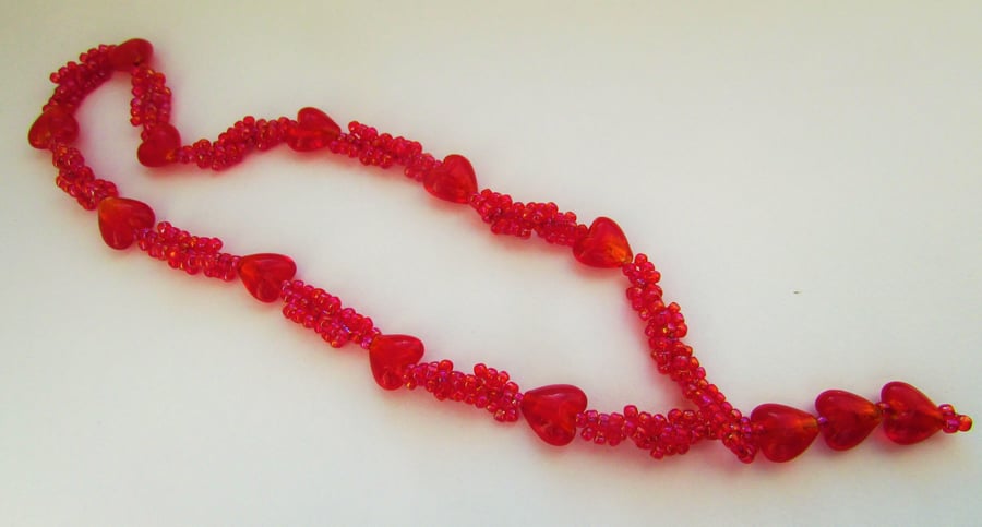 Red Heart Valentine Necklace