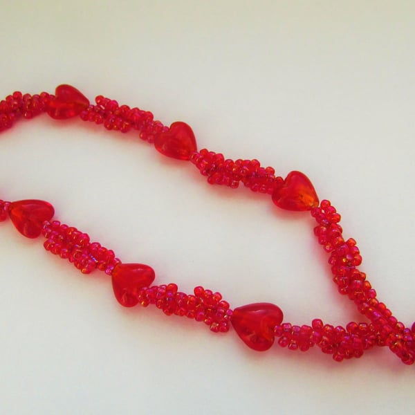 Red Heart Valentine Necklace